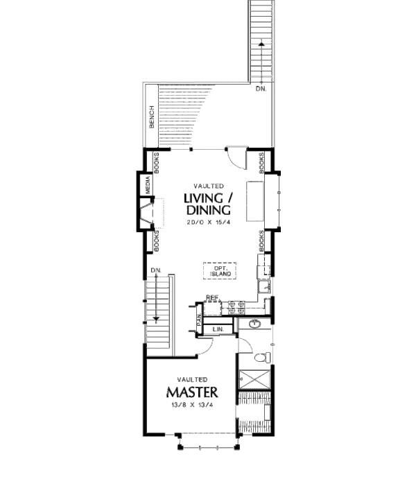 Architectural House Design - Craftsman Floor Plan - Upper Floor Plan #48-312