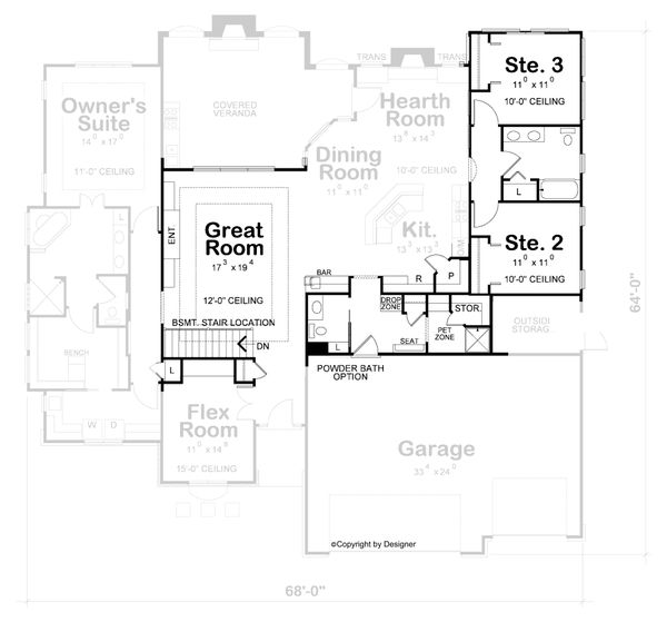 House Plan Design - European Floor Plan - Other Floor Plan #20-2198