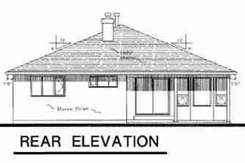 Dream House Plan - Exterior - Rear Elevation for Traditional House Plan #18-9056 - 2 bed, 2 bath