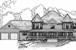 Victorian Exterior - Front Elevation Plan #31-103