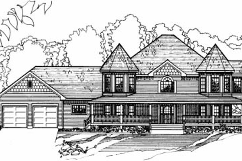 House Blueprint - Victorian Exterior - Front Elevation Plan #31-103