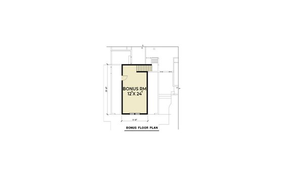 Floor Plan - Upper Floor for Southern House Plan #1070-8 - 3 bed, 2 bath