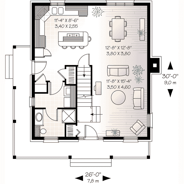 Home Plan - Colonial Floor Plan - Main Floor Plan #23-267
