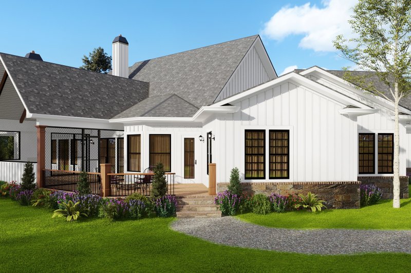 Dream House Plan - Exterior - Rear Elevation for Craftsman House Plan #54-571 - 4 bed, 2.5 bath