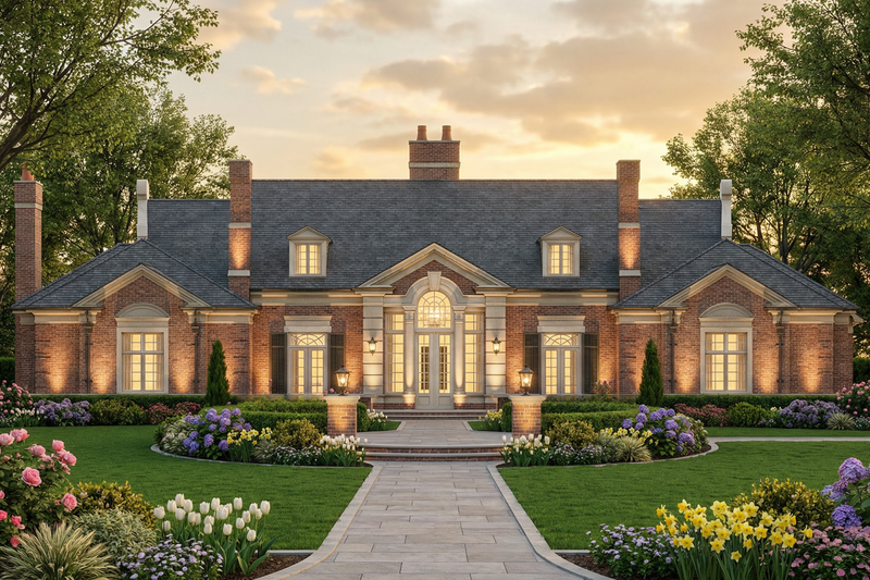 Home Plan - Exterior - Front Elevation 3 for European House Plan #119-106 - 3 bed, 4.5 bath