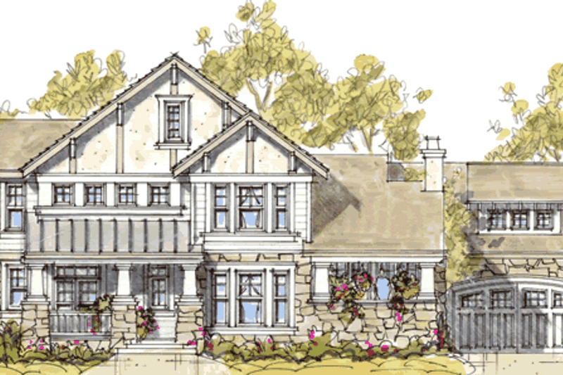 Architectural House Design - Bungalow Exterior - Front Elevation Plan #20-1654
