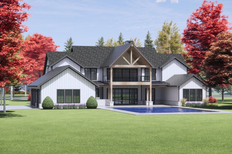 Home Plan - Exterior - Rear Elevation for Country House Plan #1096-3 - 4 bed, 4.5 bath
