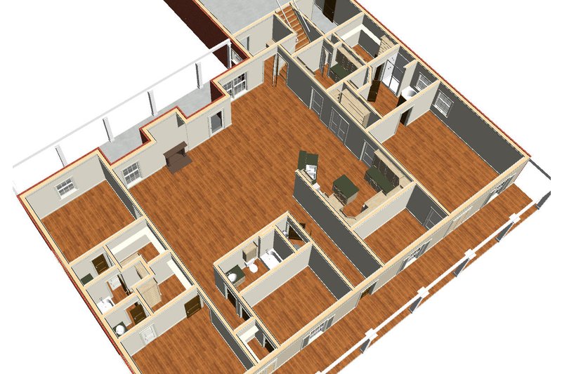 Home Plan - Floor Plan - Other Floor 2 for Country House Plan #44-129 - 4 bed, 3 bath