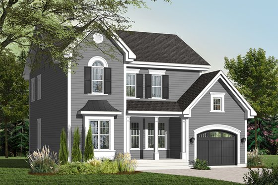 Exterior - Front Elevation 3 for Farmhouse House Plan #23-2257 - 3 bed, 2.5 bath
