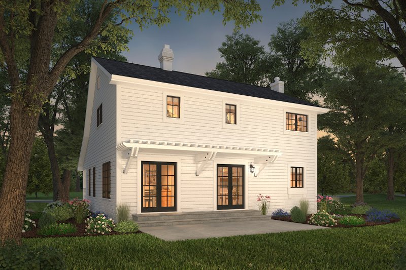 Home Plan - Exterior - Rear Elevation 2 for Country House Plan #427-1 - 3 bed, 2.5 bath