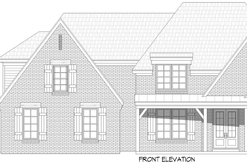 House Design - Exterior - Front Elevation 3 for Farmhouse House Plan #932-1165 - 5 bed, 4.5 bath