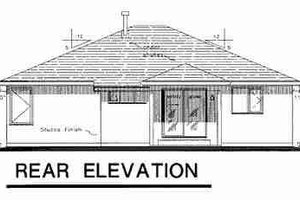 Exterior - Rear Elevation for Traditional House Plan #18-9062 - 2 bed, 2 bath