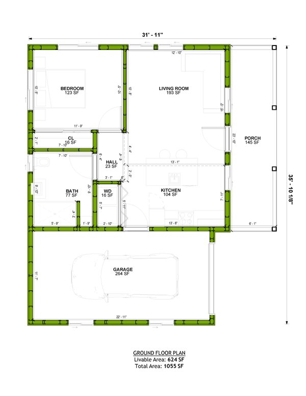 Farmhouse Floor Plan - Main Floor Plan #1106-169