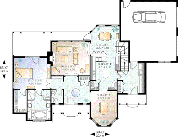 Dream House Plan - Traditional Floor Plan - Main Floor Plan #23-330