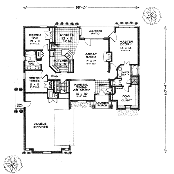 European Floor Plan - Main Floor Plan #310-580