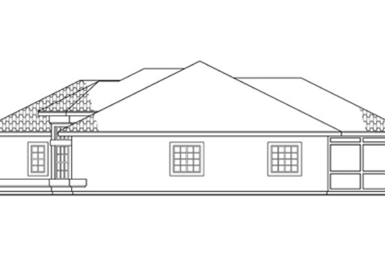 Exterior - Other Elevation 1 for Mediterranean House Plan #124-229 - 4 bed, 2.5 bath