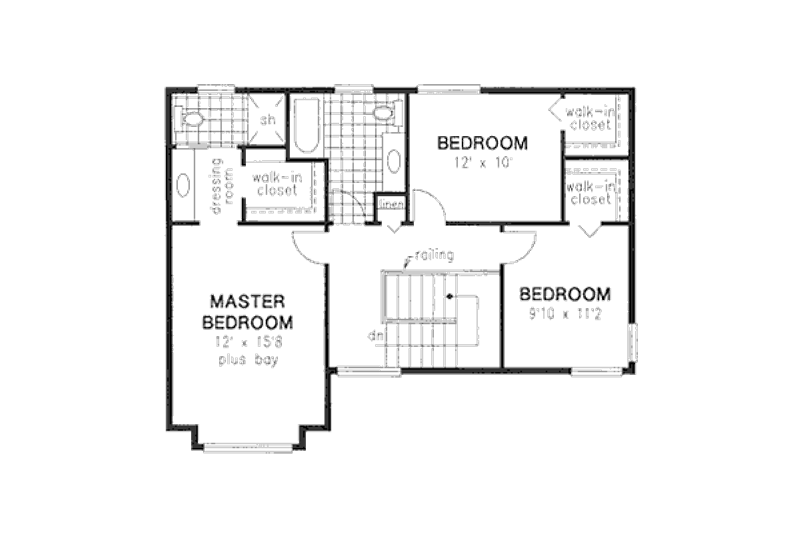 Home Plan - Floor Plan - Upper Floor for Traditional House Plan #18-9078 - 3 bed, 2.5 bath