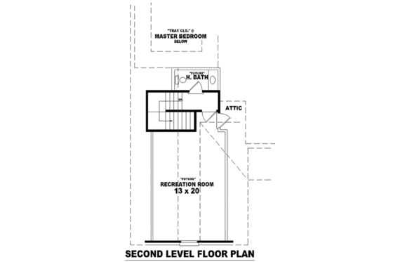 Floor Plan - Other Floor for European House Plan #81-1064 - 3 bed, 2 bath