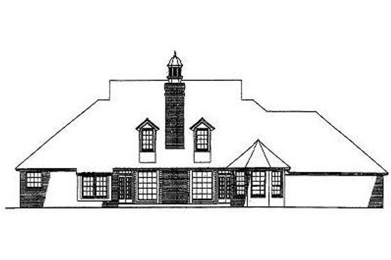 Exterior - Rear Elevation for European House Plan #310-526 - 4 bed, 3 bath