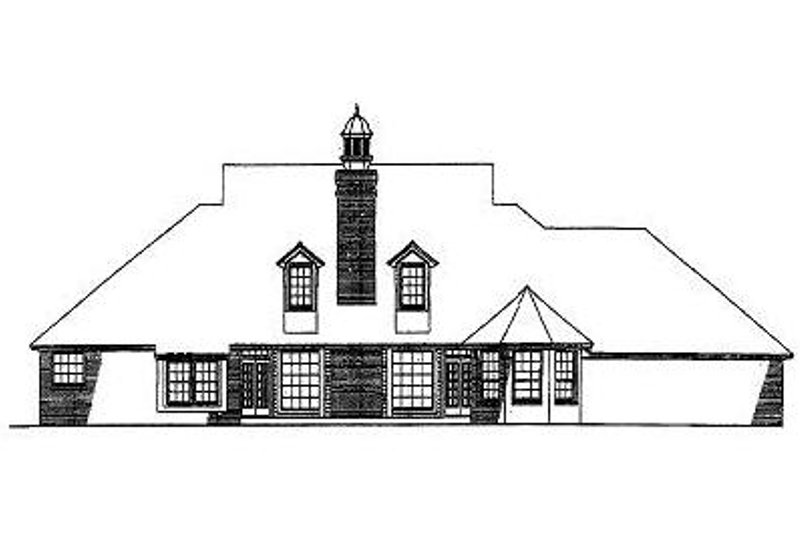 Dream House Plan - Exterior - Rear Elevation for European House Plan #310-526 - 4 bed, 3 bath