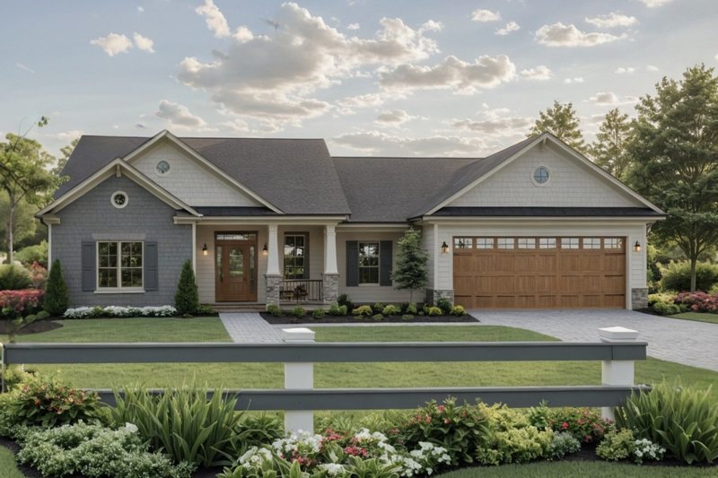 House Blueprint - Farmhouse Exterior - Front Elevation Plan #21-536