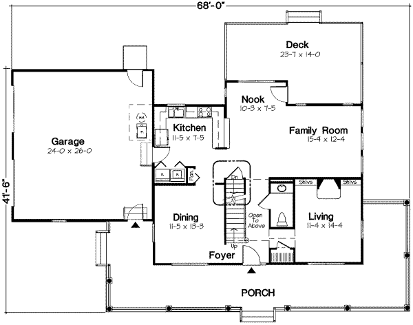 Country Floor Plan - Main Floor Plan #312-471