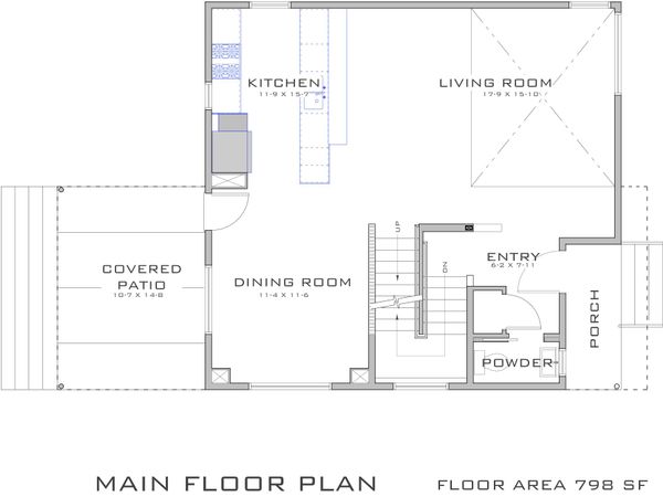 Modern Floor Plan - Main Floor Plan #909-2