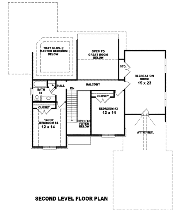 European Floor Plan - Upper Floor Plan #81-1132