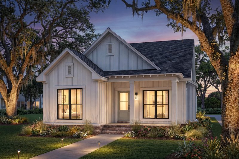 Architectural House Design - Exterior - Front Elevation 5 for Cottage House Plan #430-40 - 3 bed, 2 bath