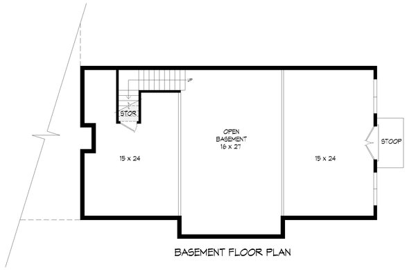 Southern Floor Plan - Lower Floor Plan #932-900