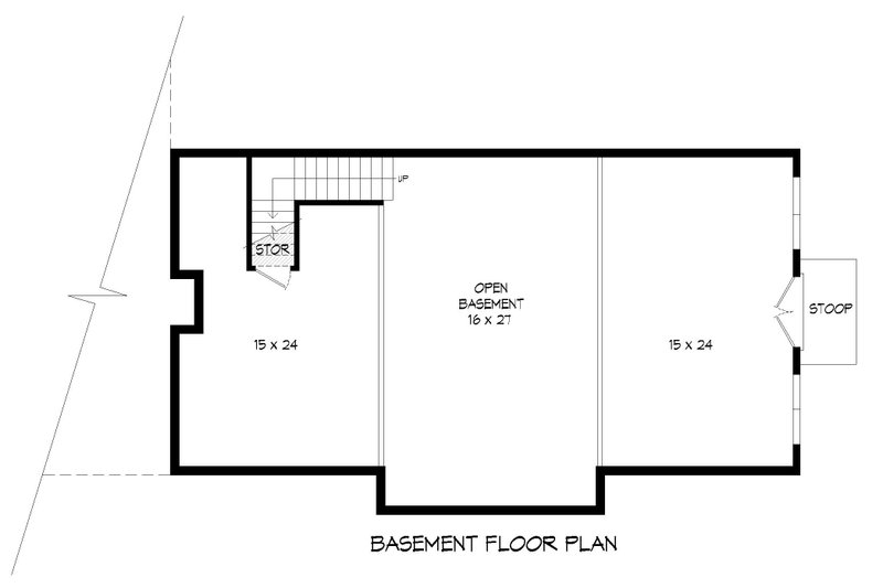Home Plan - Floor Plan - Lower Floor for Southern House Plan #932-900 - 2 bed, 2 bath