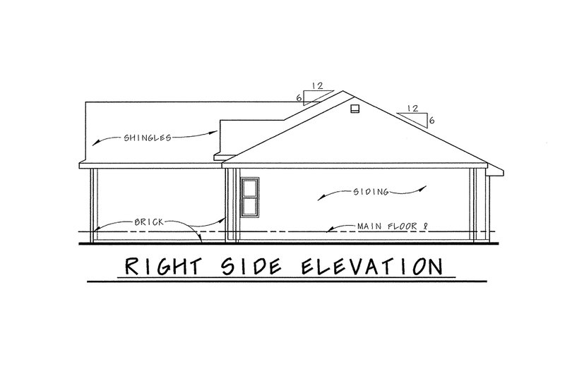 Home Plan - Exterior - Front Elevation 4 for Traditional House Plan #20-2091 - 3 bed, 2 bath