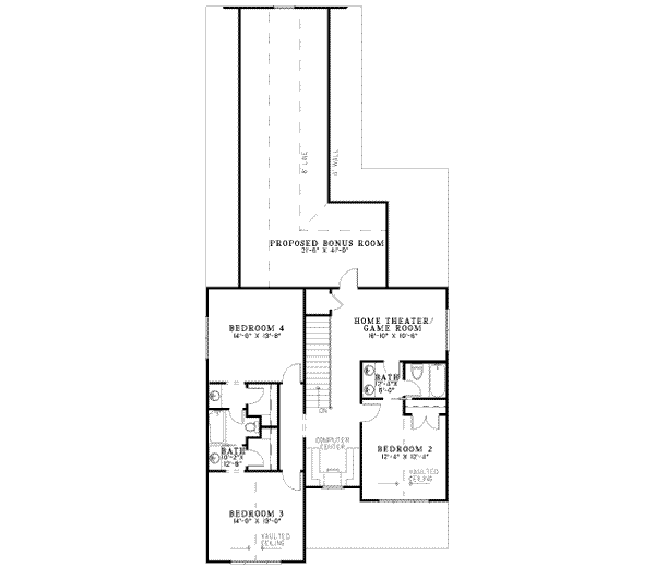 Dream House Plan - Traditional Floor Plan - Upper Floor Plan #17-2101