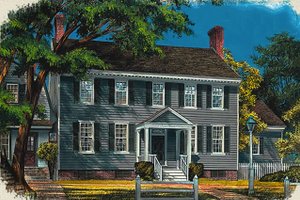 Colonial Exterior - Front Elevation Plan #137-172