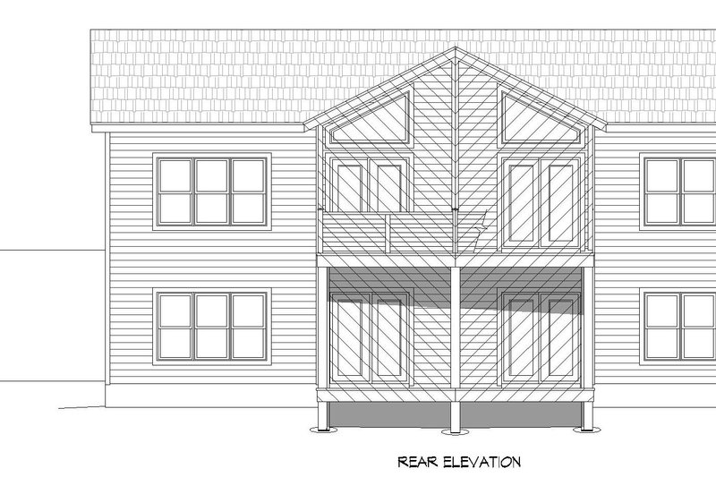 Home Plan - Exterior - Rear Elevation for Country House Plan #932-1028 - 5 bed, 3.5 bath