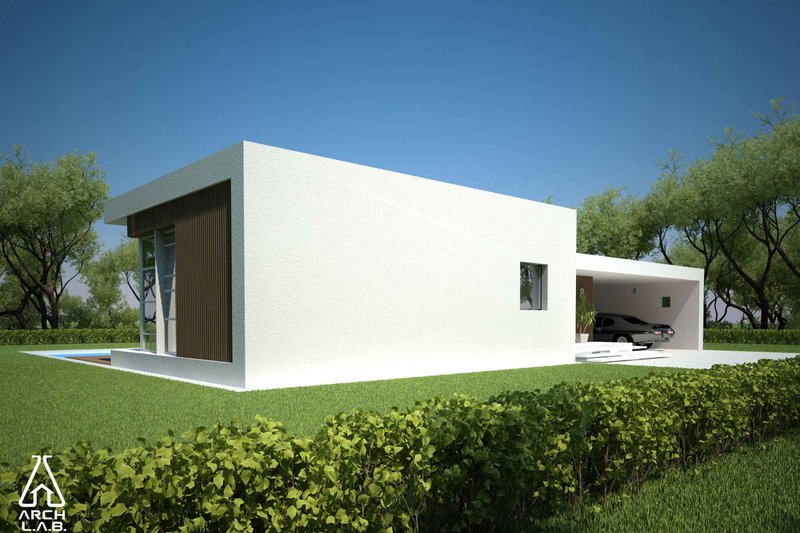 House Blueprint - Exterior - Other Elevation 4 for Modern House Plan #552-2 - 3 bed, 2 bath