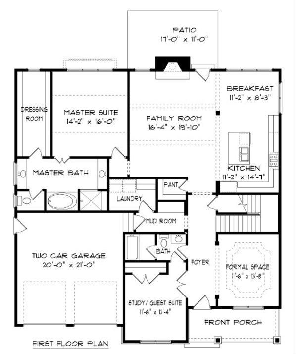 Victorian Floor Plan - Main Floor Plan #413-882