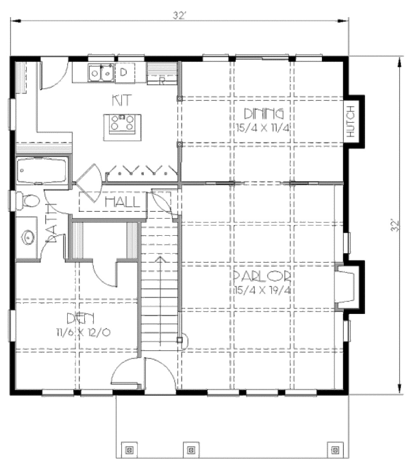 Traditional Floor Plan - Main Floor Plan #423-14