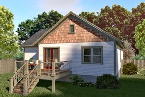 Exterior - Rear Elevation for Cottage House Plan #79-132 - 3 bed, 2 bath