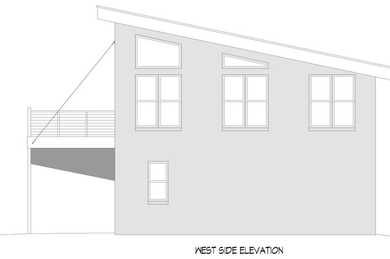 House Blueprint - Exterior - Other Elevation 1 for Southern House Plan #932-1398 - 1 bed, 1 bath