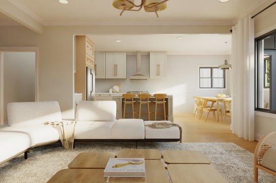 Interior - Family Room for Ranch House Plan #1064-358 - 2 bed, 2.5 bath