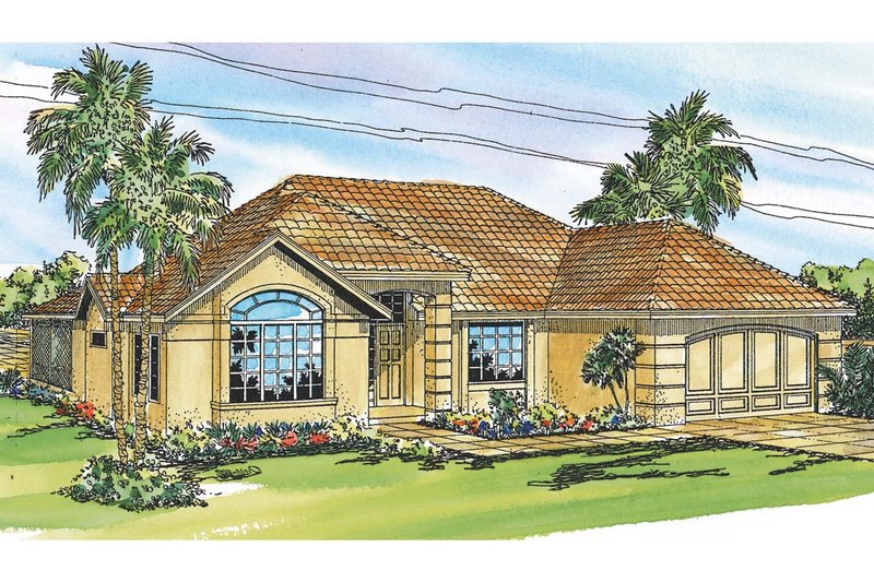 House Design - Mediterranean Exterior - Front Elevation Plan #124-248