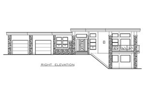 Exterior - Other Elevation 1 for Modern House Plan #1100-83 - 1 bed, 1.5 bath