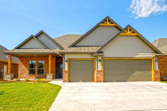 Exterior - Front Elevation for Craftsman House Plan #65-517 - 3 bed, 2.5 bath