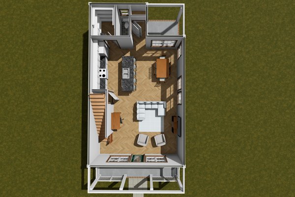 House Blueprint - Cottage Floor Plan - Main Floor Plan #513-2338