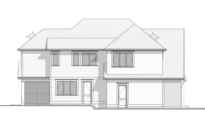 House Design - Exterior - Other Elevation 1 for European House Plan #1086-21 - 5 bed, 5 bath