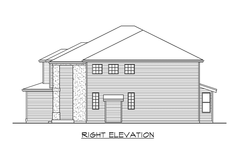 Home Plan - Exterior - Other Elevation 3 for Traditional House Plan #132-151 - 4 bed, 2.5 bath