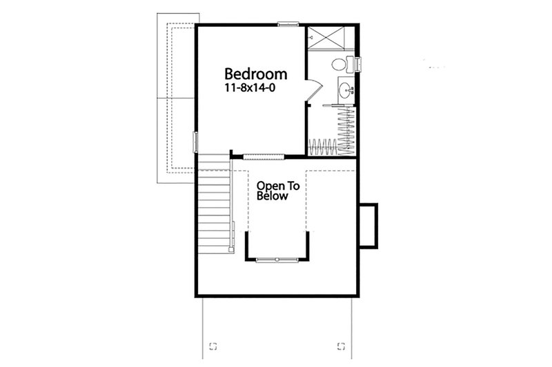 Dream House Plan - Floor Plan - Upper Floor for Bungalow House Plan #22-598 - 1 bed, 1.5 bath