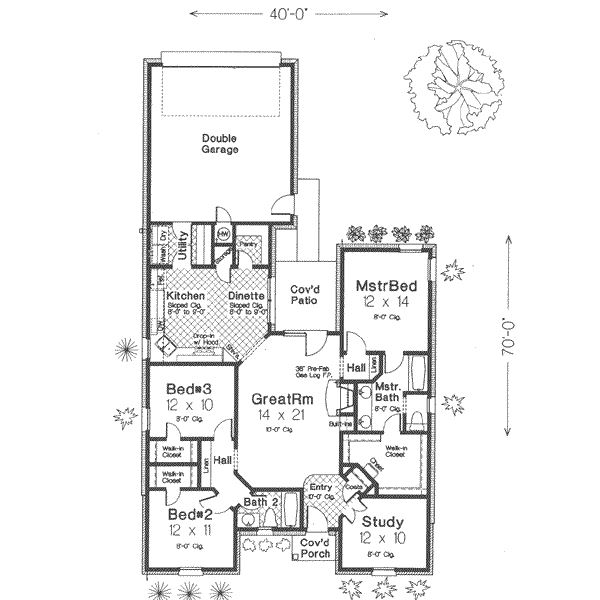 Traditional Floor Plan - Main Floor Plan #310-293