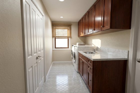 Interior - Laundry for Colonial House Plan #126-118 - 3 bed, 2.5 bath
